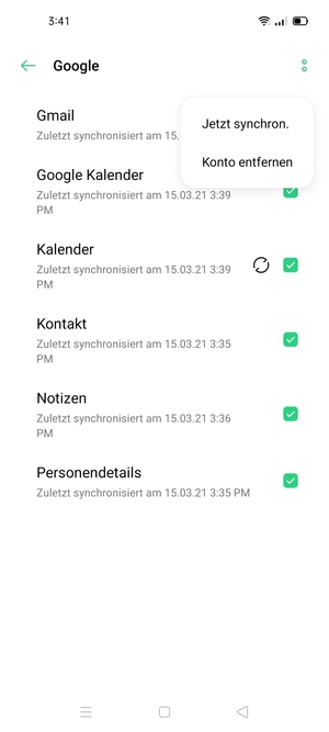 Wählen Sie Jetzt synchron.
