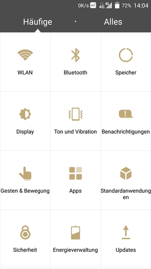 Wählen Sie Alles / Mehr