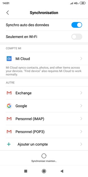 Sélectionnez Google