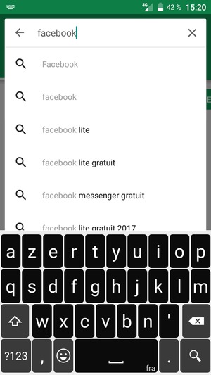 Saisissez le nom de l'appli et sélectionnez Rechercher