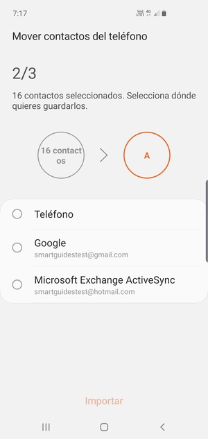 Seleccione su cuenta Google