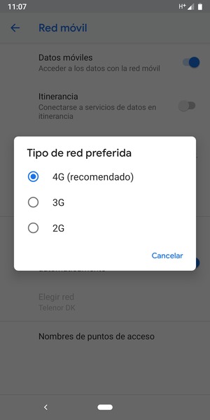 Seleccione la opción deseada