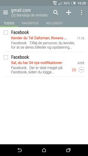 Su Gmail/Hotmail está listo para usar