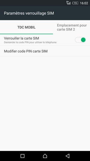 Sélectionnez Public puis Modifier code PIN carte SIM