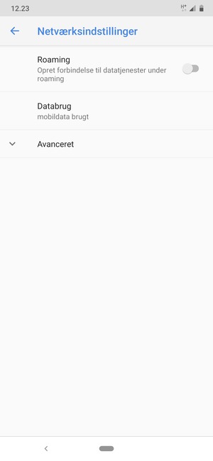 Vælg Avanceret