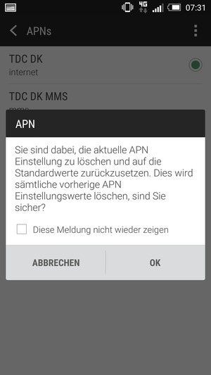 Wählen Sie OK