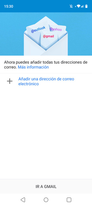 Seleccione Añadir una dirección de correo electrónico