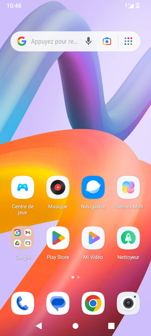 Sélectionnez le bouton Applications récentes
