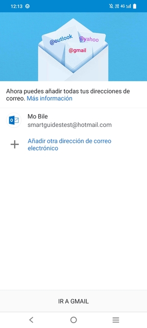 Seleccione IR A GMAIL