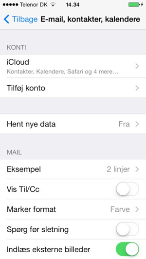 Vælg Tilføj konto
