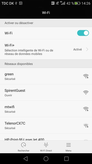 Sélectionnez le réseau sans fil auquel vous souhaitez vous connecter