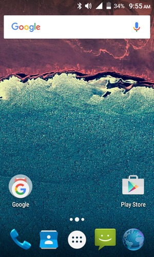 Slide down the top menu