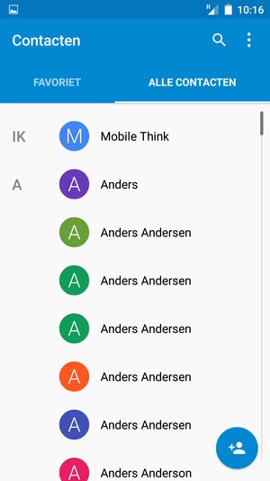 Selecteer de Menu-knop