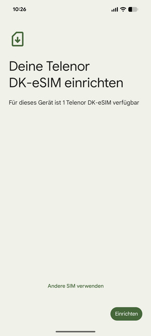 Wählen Sie Einrichten