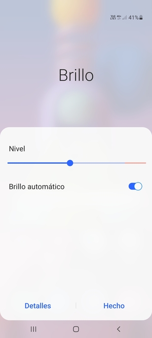 Active Brillo automático y seleccione Hecho