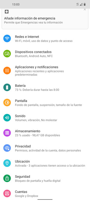 Seleccione Redes e Internet