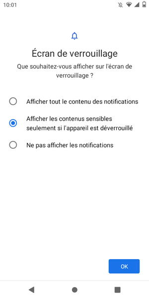 Sélectionnez votre option préférée et sélectionnez OK