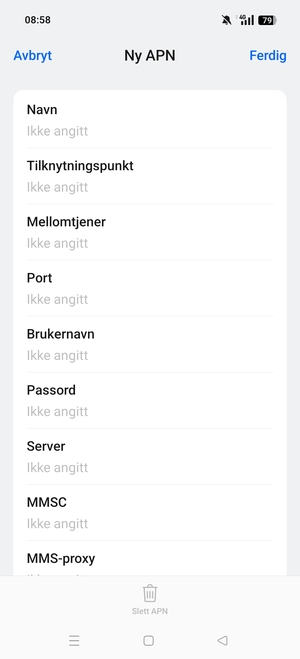 Skriv inn MMS-informasjon