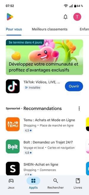 Sélectionnez Rechercher