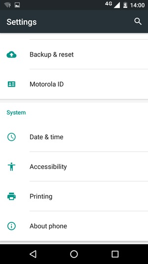 Scroll to and select About phone
