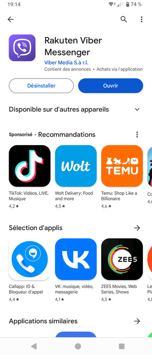 Sélectionnez Ouvrir