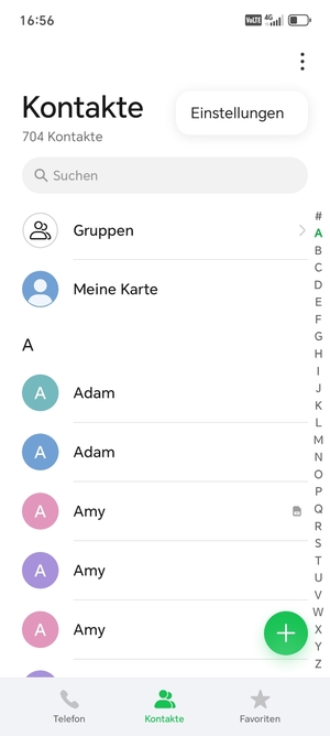 Wählen Sie Einstellungen