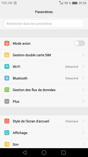Sélectionnez Plus