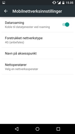 Slå Dataroaming på eller av