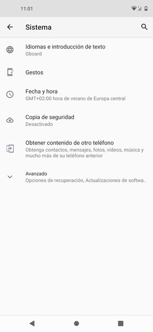 Seleccione Copia de seguridad