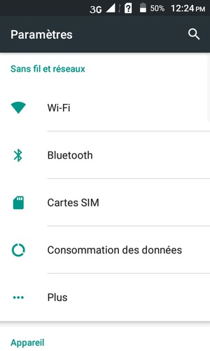 Sélectionnez Plus