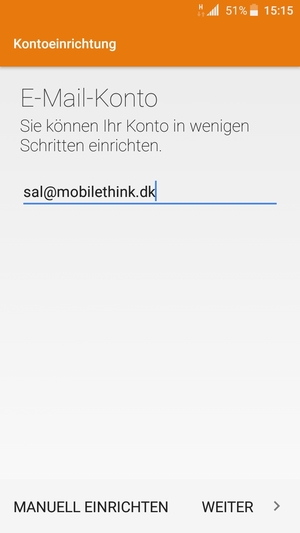 Geben Sie Ihre E-Mail-Adresse ein und wählen Sie WEITER