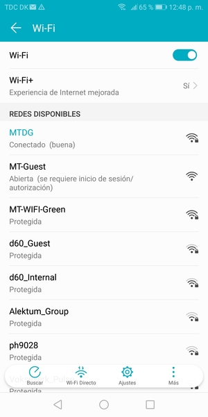 Ahora está conectado a la red Wi-Fi