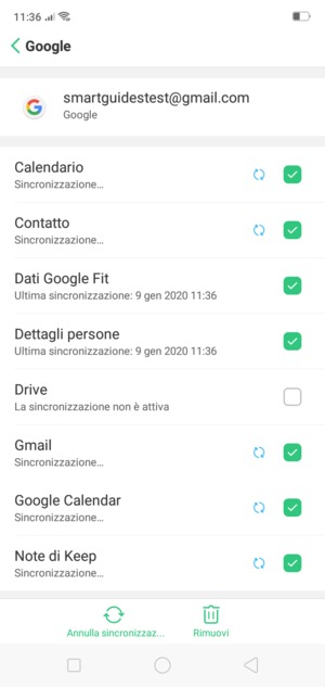 Le tue informazioni verranno sincronizzate