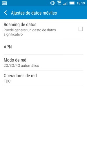 Para cambiar la red en caso de problemas de conectividad, seleccione Operadores de red