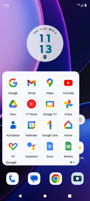 Vælg Gmail