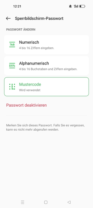 Ihr Handy ist jetzt mit einer Bildschirmsperre gesichert
