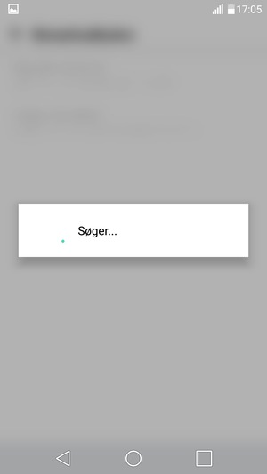 Afvent at søgningen er afsluttet