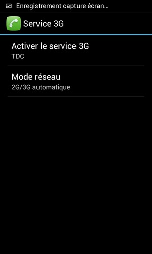 Sélectionnez Mode réseau