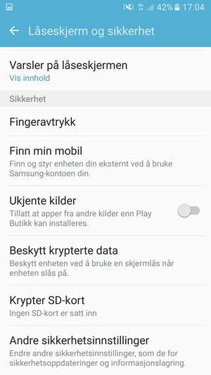 Bla til og velg Andre sikkerhetsinnstillinger