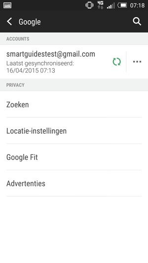 Selecteer uw account