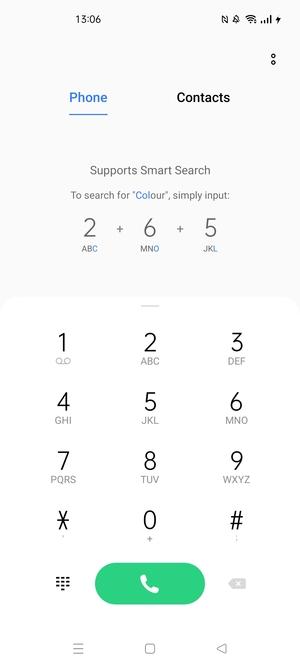 Press and hold the number 1