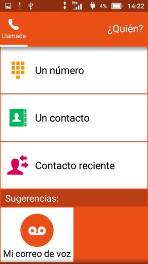 Seleccione Mi correo de voz