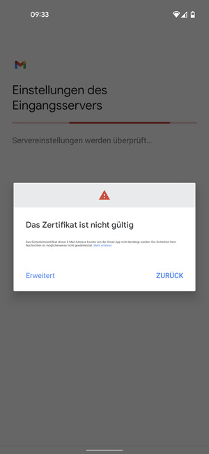 Wählen Sie Erweitert