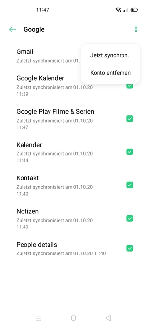 Wählen Sie Jetzt synchron.