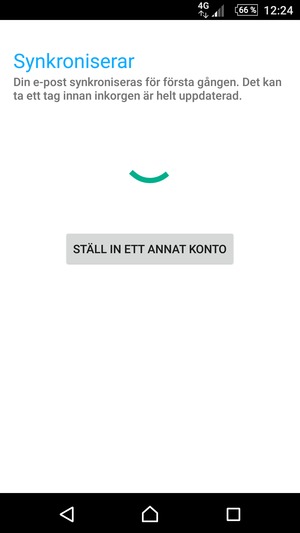 Vänta på att synkroniseringprocessen avslutas