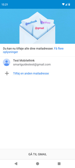 Vælg GÅ TIL GMAIL