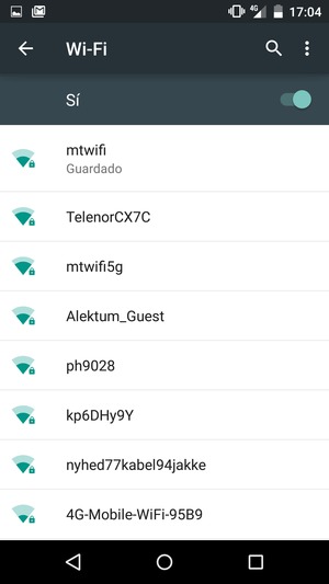 Ahora está conectado a la red Wi-Fi