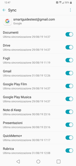 Assicurati che Rubrica sia selezionato