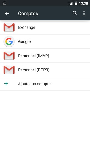 Sélectionnez Google