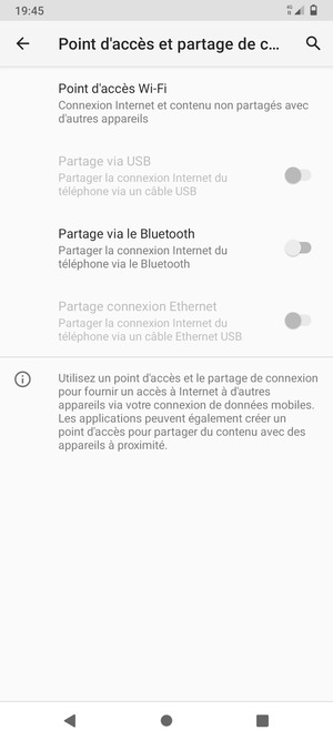 Sélectionnez Point d'accès Wi-Fi